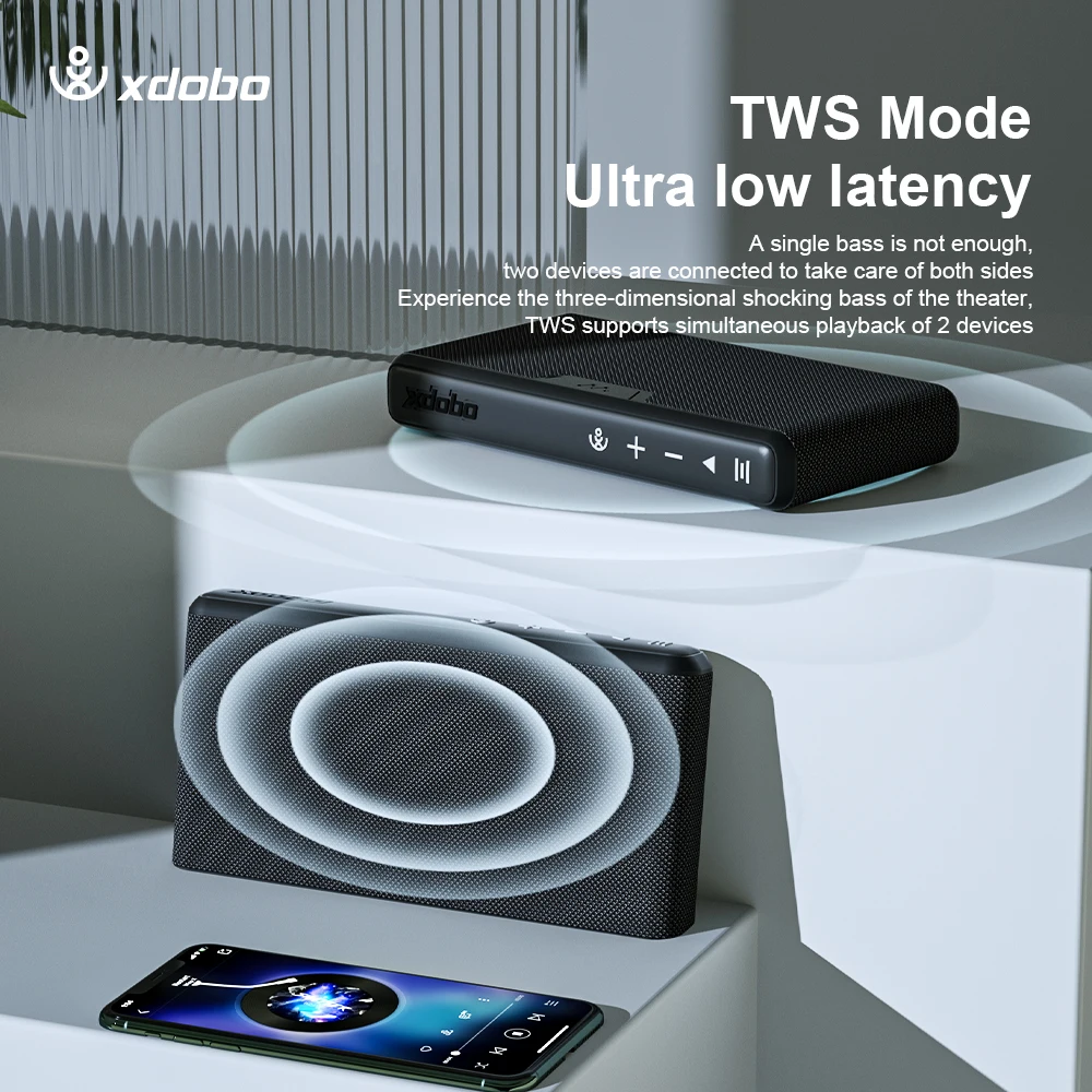 Altavoz Bluetooth X8 Air XDOBO para exteriores, altavoz inalámbrico, Mini caja de música portátil, altavoz para fiesta de senderismo para montar y hacer senderismo - imagen 2