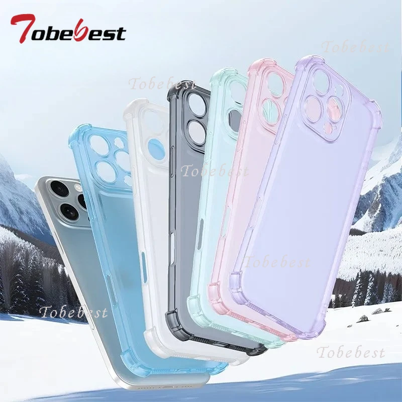 Funda Airbag de Color caramelo a prueba de golpes para OPPO Reno 14 14F 13 13F 12 12F 11 11F 10 Pro 5G, funda trasera de silicona suave transparente - imagen 3
