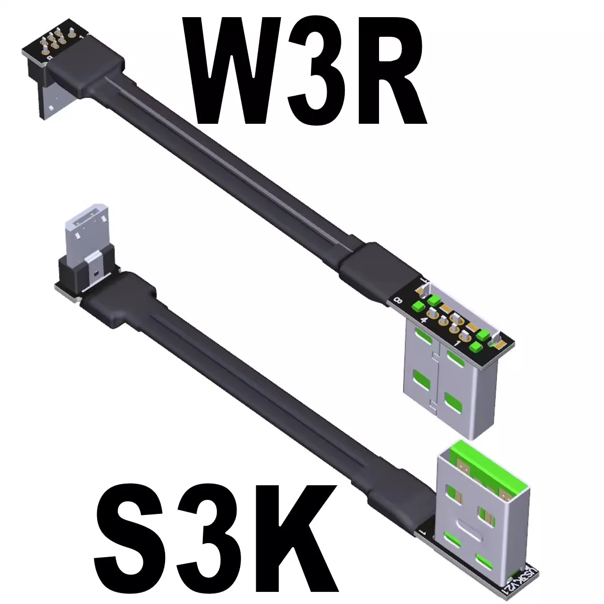 Cable de extensión FPC USB A 2,0 A Micro B Tipo A macho micro-b FPV, adaptador USB2.0, Cable plano ultrafino con blindado - imagen 5