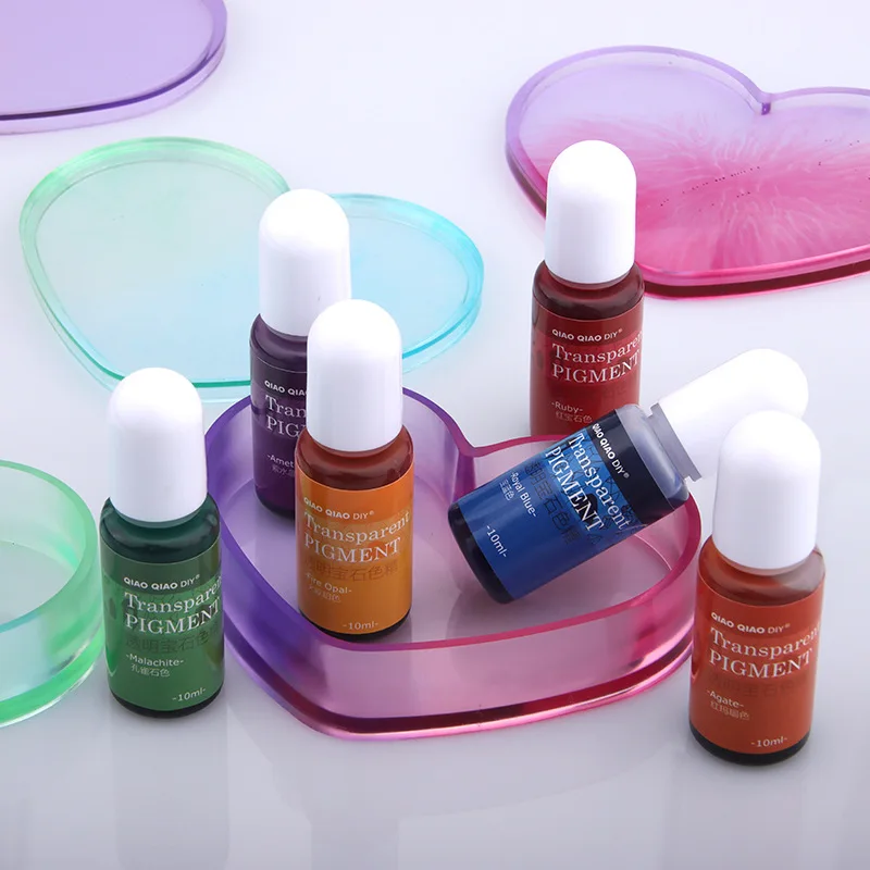 JCD 24 colores 10ml gema transparente pigmento de resina epoxi cristal UV Moldes de resina epoxi pigmento DIY joyería hacer manualidades Colorante - imagen 3
