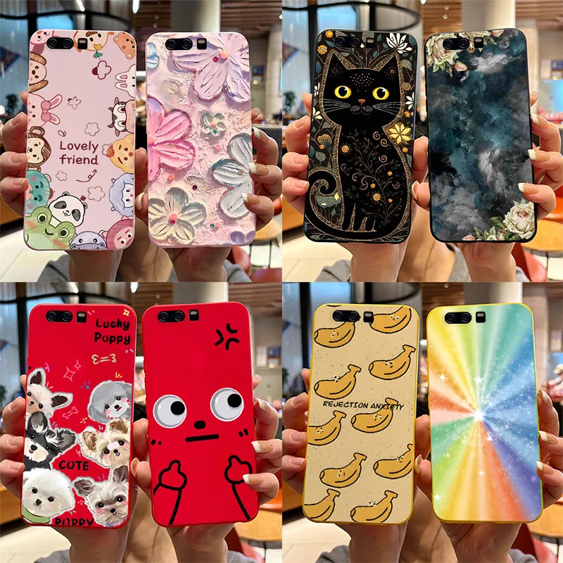 Funda para Huawei P10 P 10 Lite P10 Plus Funda de teléfono lindo gato dibujos animados cachorro perro suave TPU Capa Coque Funda para Huawei P10 Lite Plus
