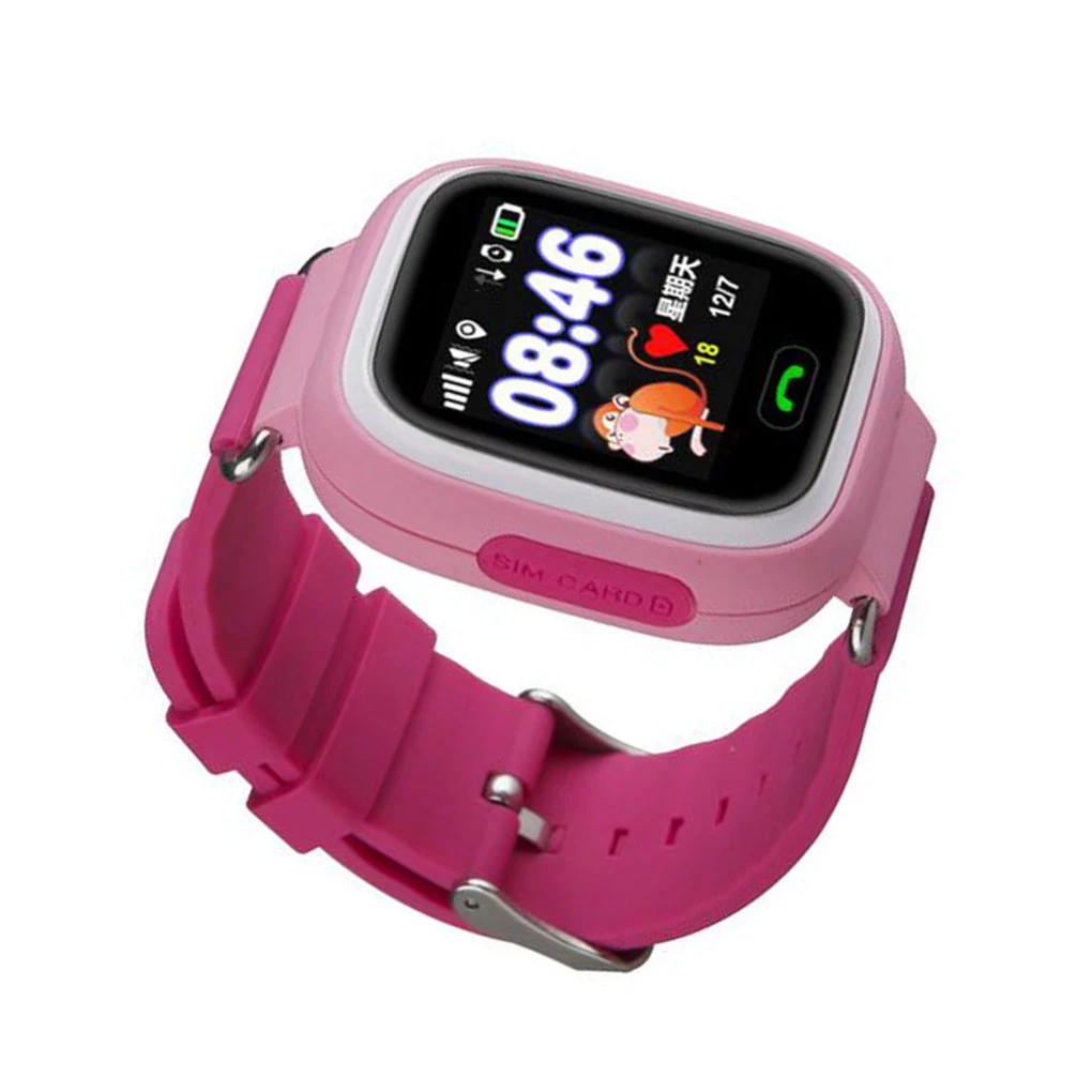 Reloj inteligente Q90 con GPS para niños, pulsera antipérdida para bebés, dispositivo de localización de llamadas SOS, rastreador