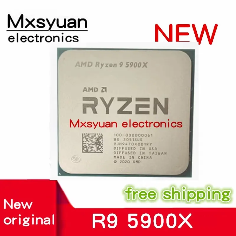 100% nuevo 1 unids/lote Ryzen 9 5900X nuevo R9 5900X 3,7 GHz procesador de CPU de 24 hilos de doce núcleos 7NM L3 = 64M 100-000000061 Socket AM4 - imagen 2