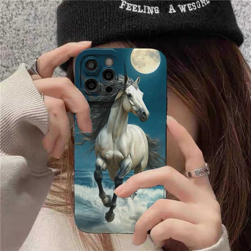 Funda de teléfono con forma de caballo para iPhone 17, funda de silicona suave a prueba de golpes para iPhone 16 Pro Max 15 14 13 12 11 XS X XR 7 8 Plus 16E 17 - imagen 4