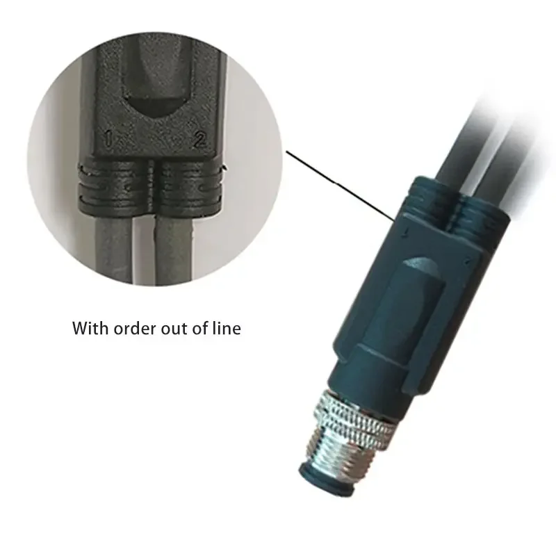 Conector de Cable M12 tipo Y, divisor de Cable de conexión de 4, 5 Y 8 pines, grado Industrial, 250V, 22AWG, blindado, impermeable - imagen 5