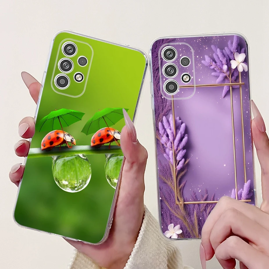 Para Samsung Galaxy A23 5G funda A33 A53 A73 Linda funda pintada de silicona funda de teléfono para Samsung A23 A 33 73 Galaxy A53 Fundas suaves - imagen 3