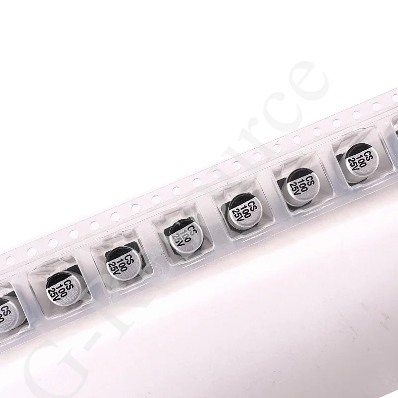 (100 uds) condensador electrolítico de aluminio tipo Chip CS1E101M-CRE77 100uF ±20% 25V - imagen 2