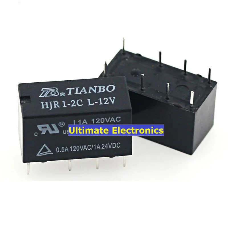Relé de 10 piezas, HJR1-2C-L-12V, 2A, 8 pies, HJR1-2CL-12V - imagen 2