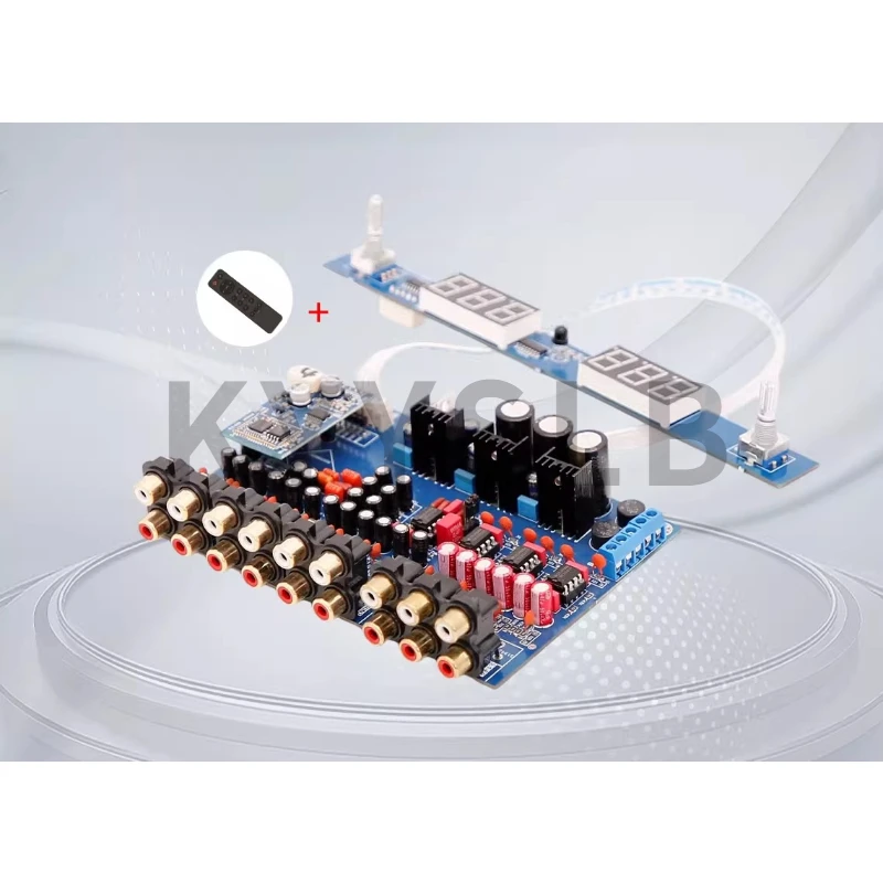 KYYSLB pantalla Digital Control remoto tono placa frontal de escenario 6 canales Audiophile frontal 5,4 Bluetooth APTX LDAC placa amplificadora - imagen 2