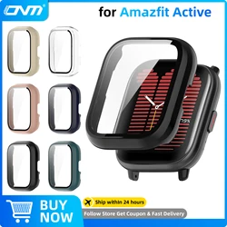 Amazfit Active Protector de Pantalla Vidrio Templado y Parachoques PC