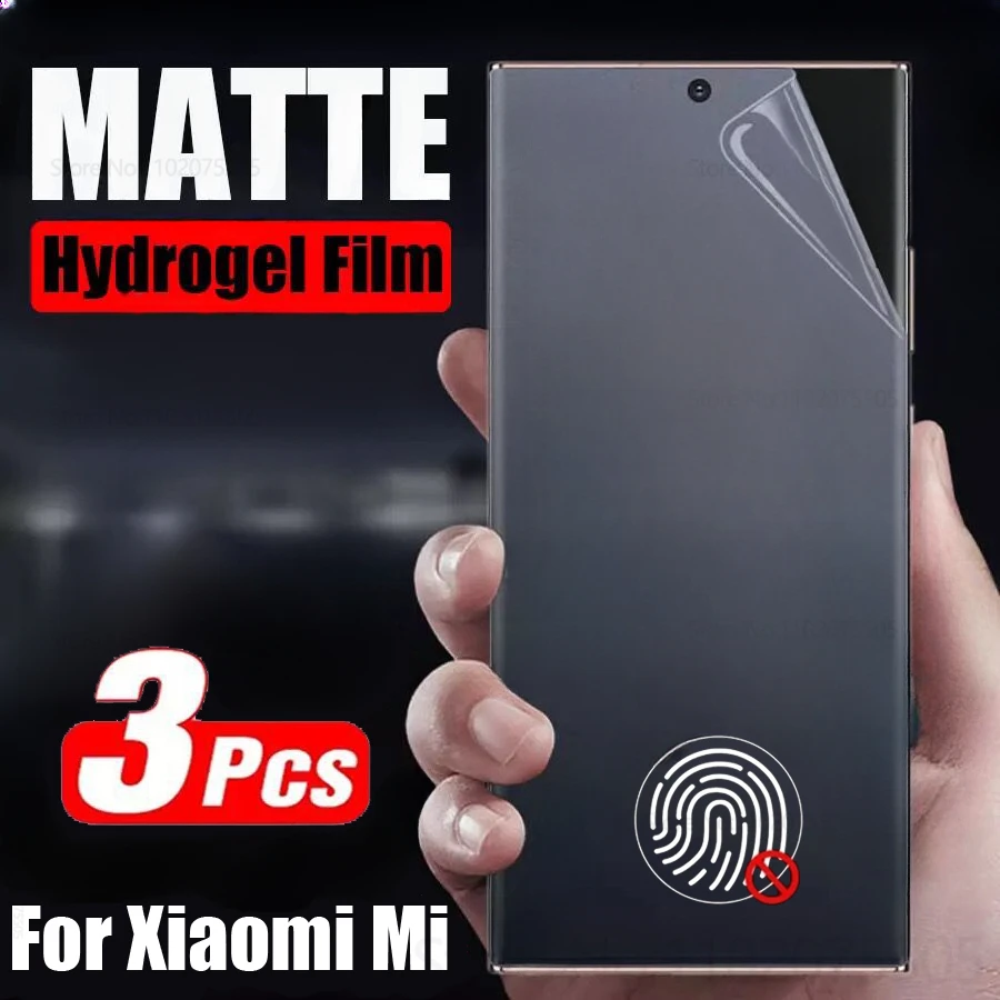 3 uds película de hidrogel mate para Xiaomi Mi 14 13 Pro 12X 11 10 12T 11T 10T 9 9T A3 Lite Protector de pantalla para MI 12S 11 Ultra 10S
