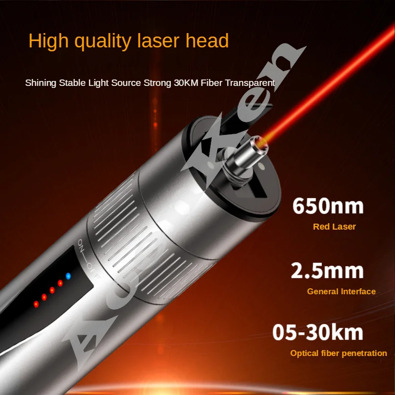 Localizador Visual de fallos, medidor de potencia óptica de fibra de 70 a 10dBm, herramienta de prueba de Cable de conexión, bolígrafo de luz roja FC/ST/SC de 5-30km - imagen 4