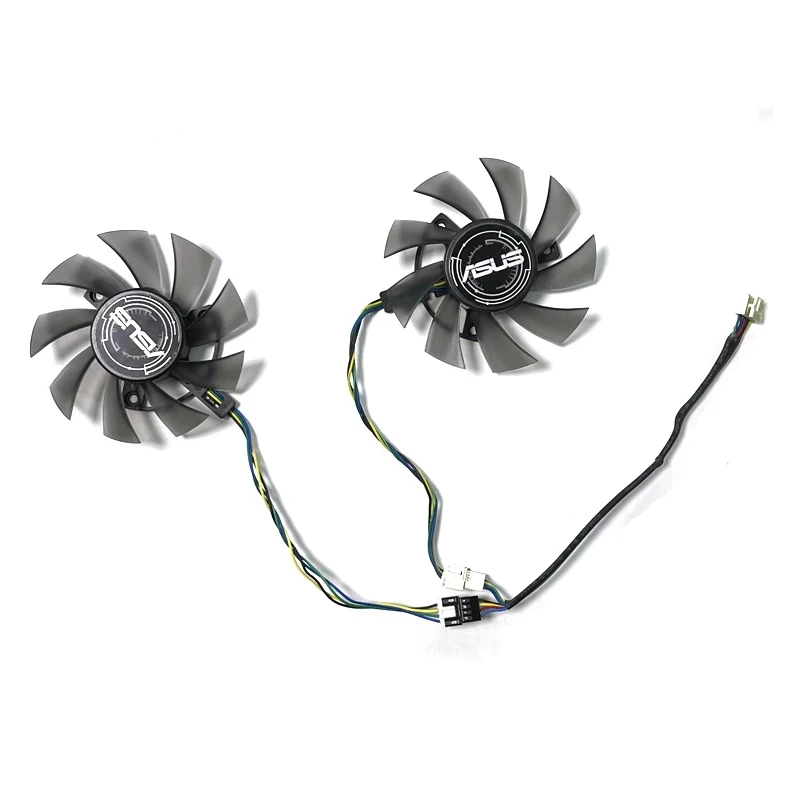 Para ASUS Dual GTX 1650 1660Ti ventilador para tarjeta gráfica 75mm FD8015U12S 12V 0.5A GTX 1650 GTX 1660 Ti ventilador GPU - imagen 2