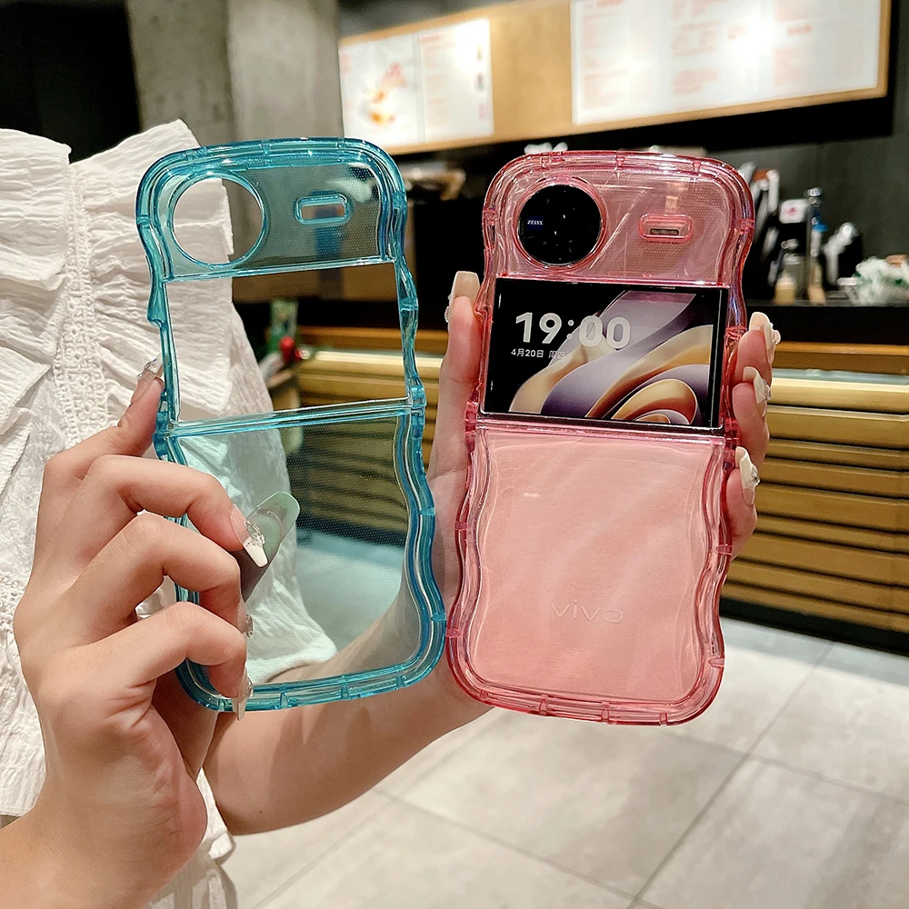 Funda suave y plegable para Vivo X, carcasa de teléfono de protección completa a prueba de golpes, antideslizante, Color sólido, silicona xFlip TPU - imagen 3