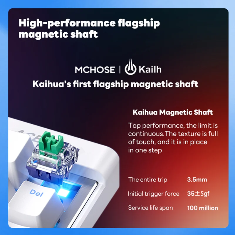 MCHOSE Ace68 Air HE Teclado mecánico con interruptor magnético, precisión de disparo de 0,01mm, teclado para jugadores Esport con cable de 0,01 ms, caja de luz RGB - imagen 3