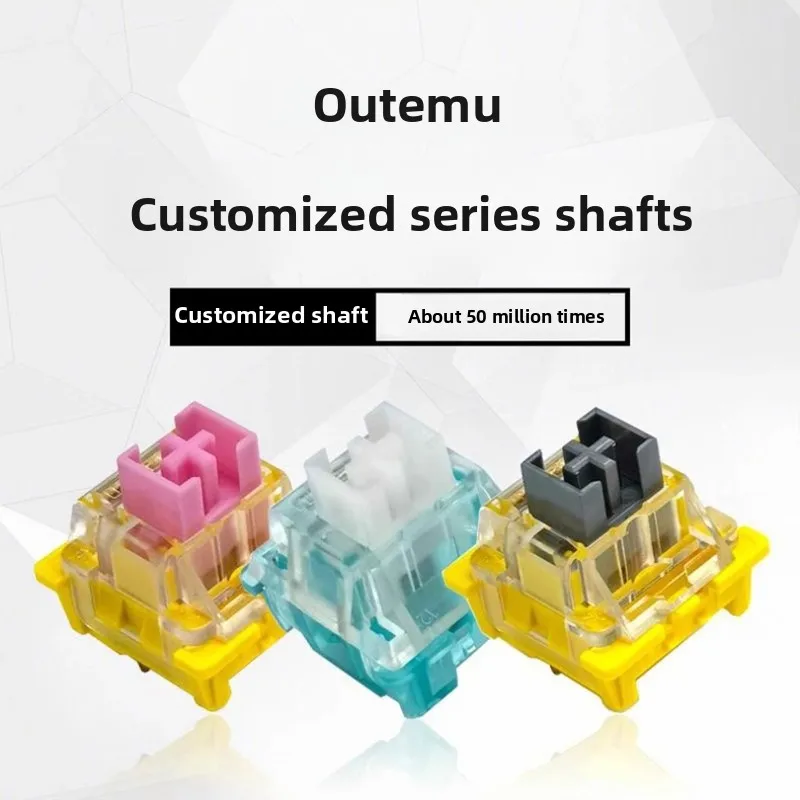 Outemu-eje de polvo dorado/eje plateado a prueba de polvo/eje oceánico, eje de teclado mecánico personalizado, párrafo de 3 pines/interruptor lineal - imagen 2