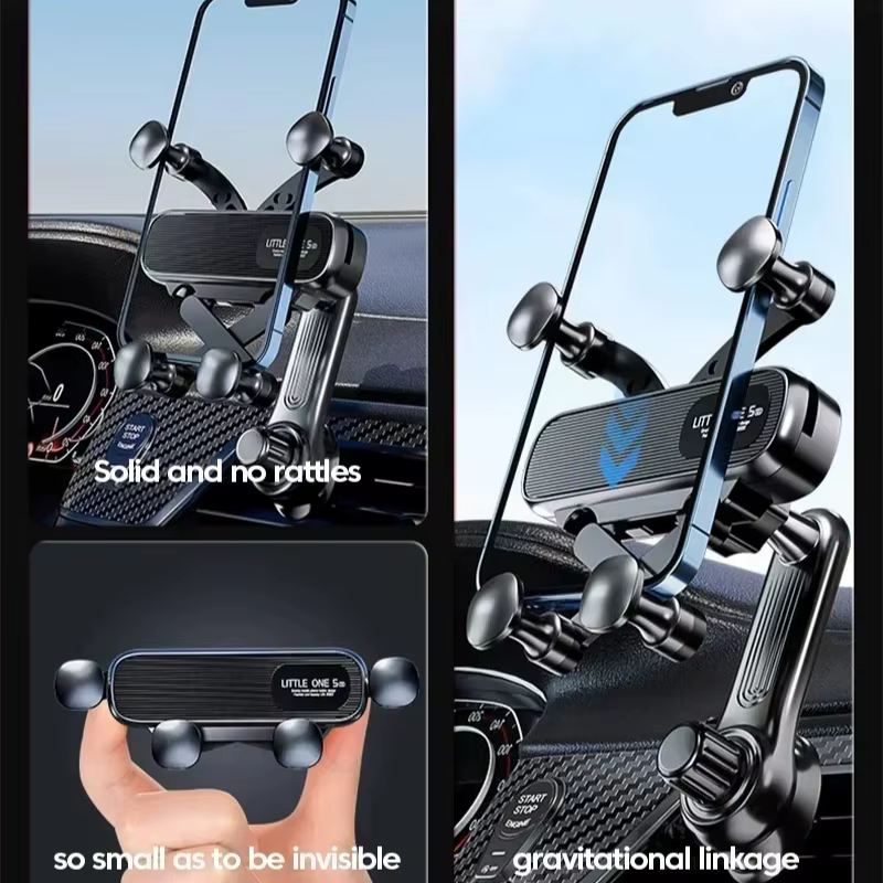 Soporte de teléfono de coche por gravedad, soporte GPS escalable para tableta y teléfono móvil para iPhone 17 16 15 14 13 Pro Max samsung Xiaomi Huawei - imagen 2