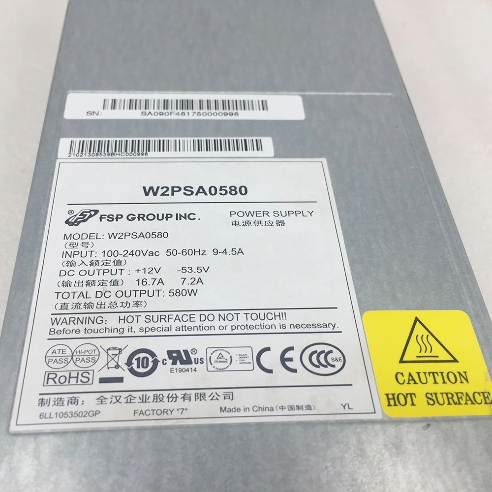 Para fuente de alimentación conmutada Huawei 100% probado antes del envío W2PSA0580 580W - imagen 5