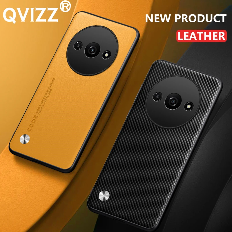 Funda de cuero para Xiaomi Redmi A3 A 3, protección de silicona mate de fibra de carbono, funda dura de lujo para teléfono XiaomiRedmiA3 Coque - imagen 4