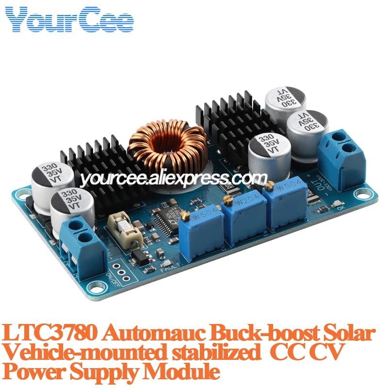 LTC3780 DC-DC regulador reductor automático Boost Buck Board 5-32V a 1V-30V 10A módulo de fuente de alimentación de carga