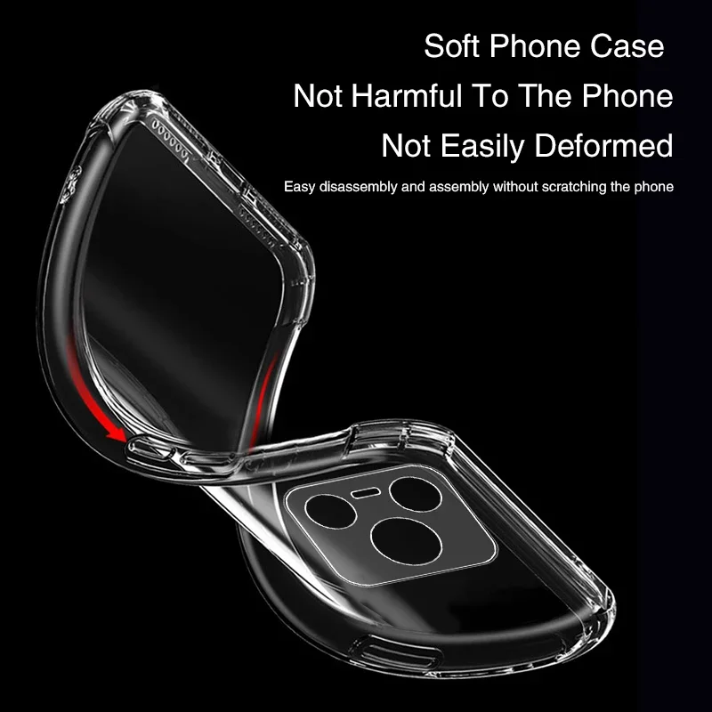 Funda de Airbag transparente ultrafina para Huawei Pura70 Pura 70 Pro Plus Ultra 5G 360 Edge, funda protectora transparente y suave para teléfono 70Pro - imagen 4