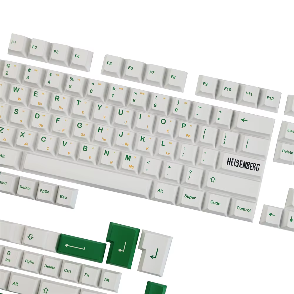 Teclas Cherry perfil ANSI Blancas y Verdes para teclado mecánico - imagen 3