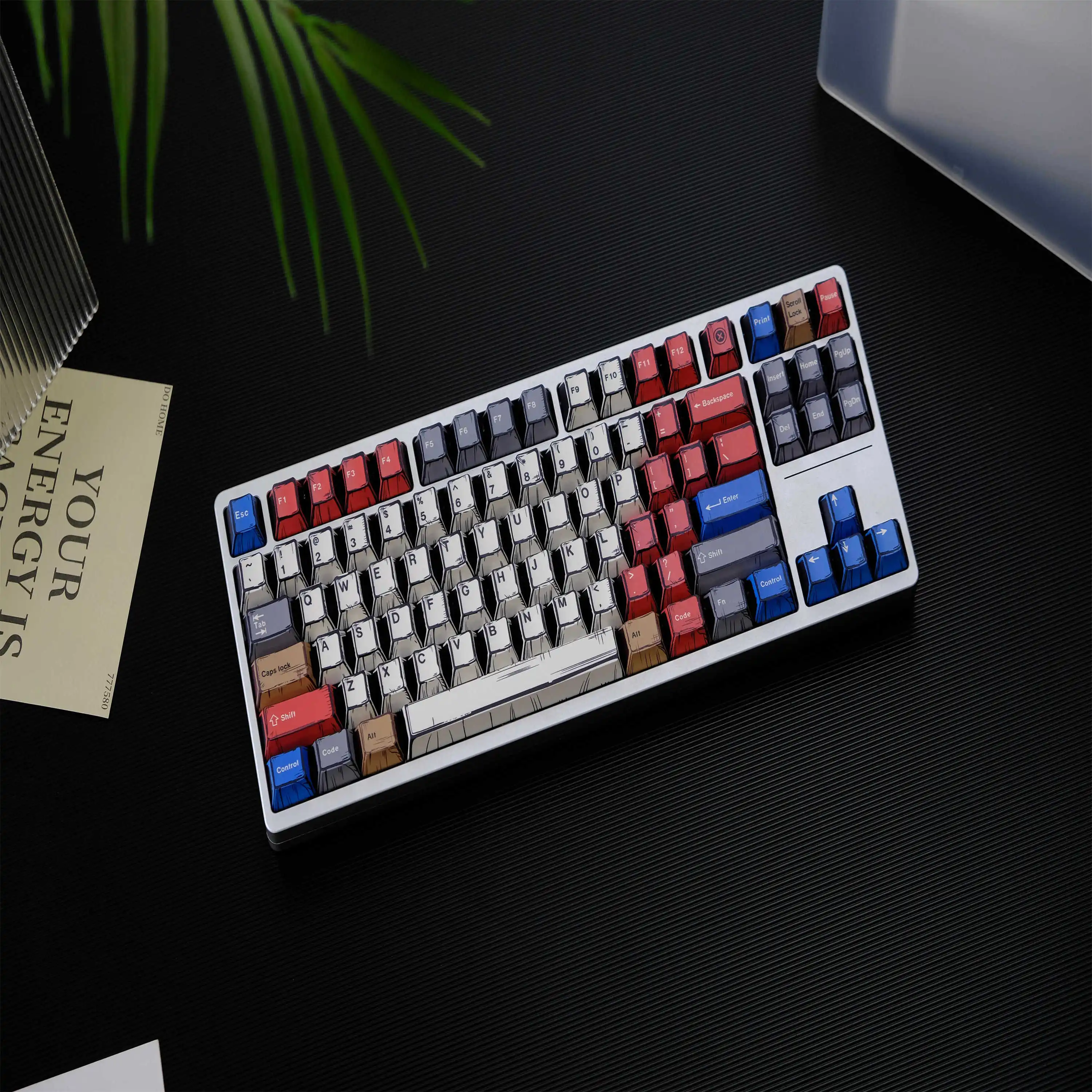 Juego de teclas con tema de cien lámparas, 150 teclas PBT, tapa de teclado estilo Manga personalizada, perfil de cereza, teclas para juegos para teclado mecánico - imagen 2