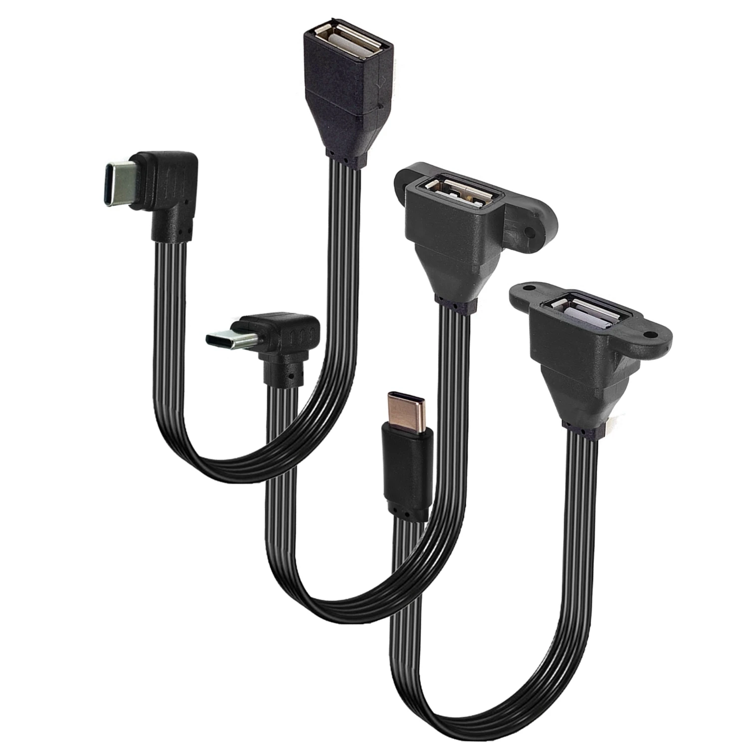 Adaptador USB tipo C de 5CM-50CM, Cable adaptador OTG de 5CM-50CM, enchufe USB 3,1 tipo C a USB 2,0, adaptador de Cable de datos OTG hembra - imagen 4