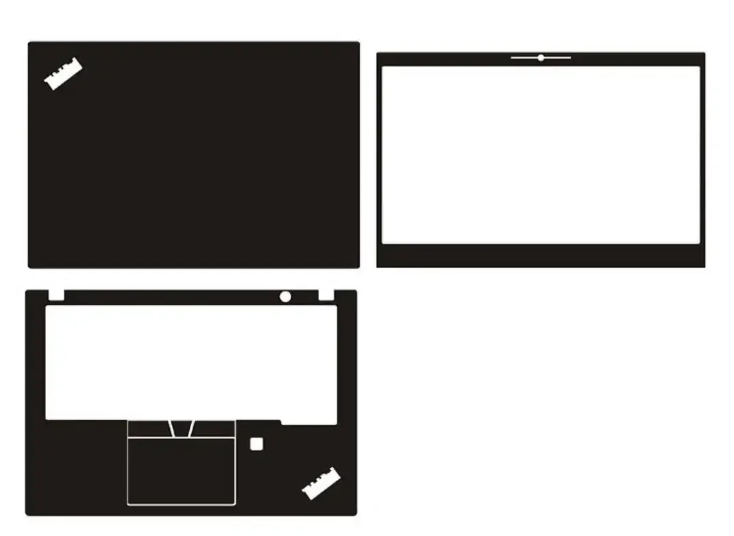 Precortado 1xTop + 1xPalmrest + 1xpantalla bisel piel pegatina funda película para Thinkpad X270 T440P T450 X390 X395 P73 T460 T440 T430 - imagen 3