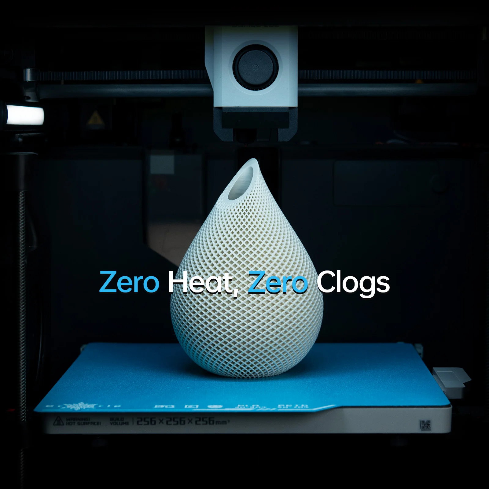 BIQU Panda Placa de construcción CryoGrip sin obstrucciones Zero Heat 257mm resorte de acero doble cara texturizado para BambuLab P1P P1S P2S A1 impresión 3D - imagen 3