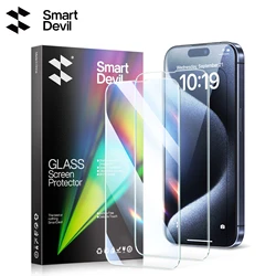 SmartDevil Protector iPhone 15 Pro Max - Vidrio templado antihuellas