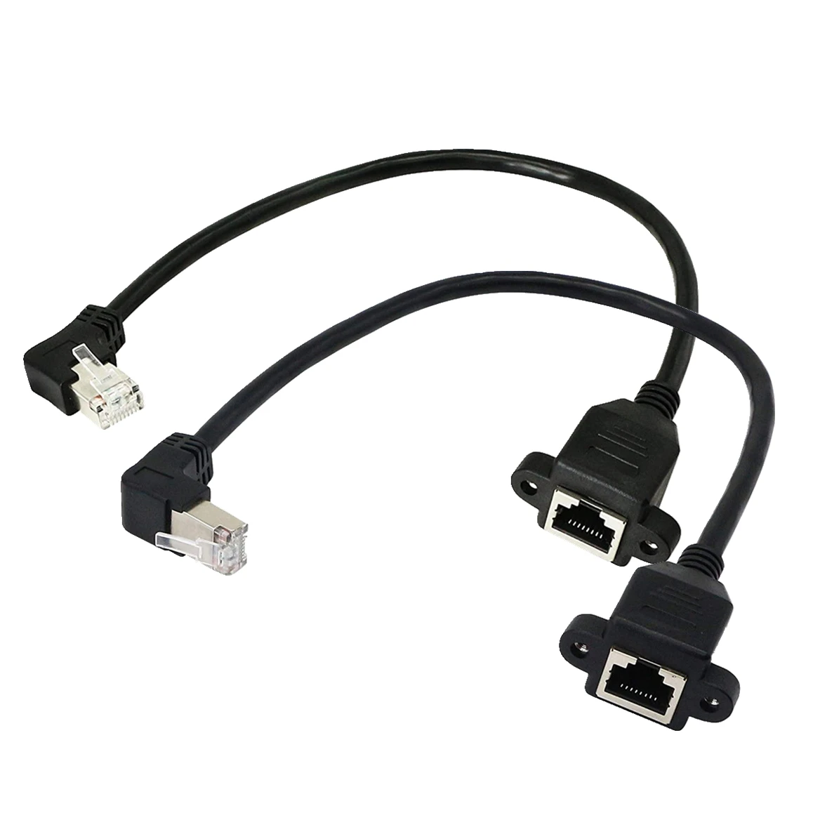 Cable de extensión de red Cat 6e RJ45 5e macho a hembra tornillo montaje en Panel cable LAN Ethernet 1ft 2ft 3ft 5ft 6ft 15ft 30cm 3M 1m - imagen 2