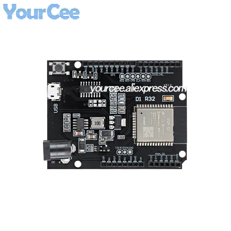 ESP32 D1 R32 Wi-Fi inalámbrico Ble programación controlador de aprendizaje placa de desarrollo central 4MB SPI Flash entrada analógica para Arduino - imagen 5