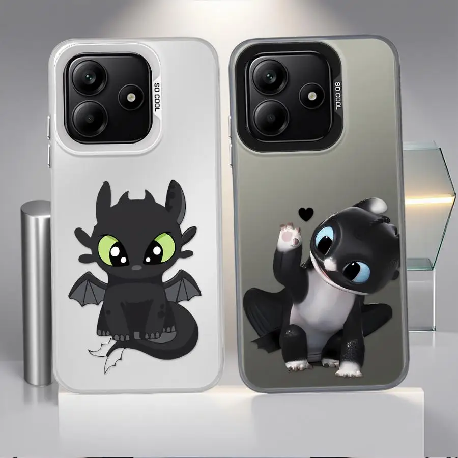 Funda de teléfono para Xiaomi Redmi Note 11s 12 13 14 Pro Plus 10 11 Pro 10s funda suave dibujos animados lindo dragón