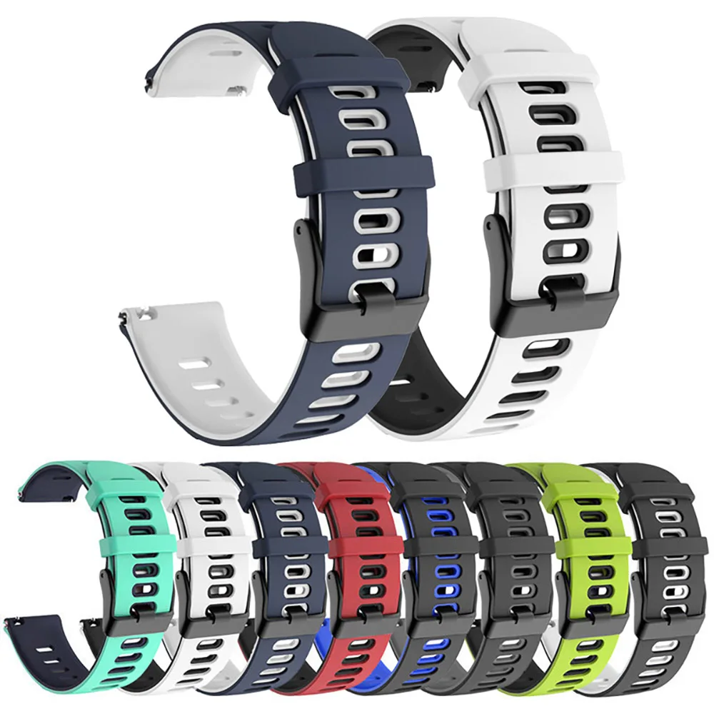 Para Samsung Galaxy Active 1 2 40mm 44mm/Gear Correa deportiva 20mm correa de reloj para Galaxy Watch SM-R810 42mm correa de reloj de silicona