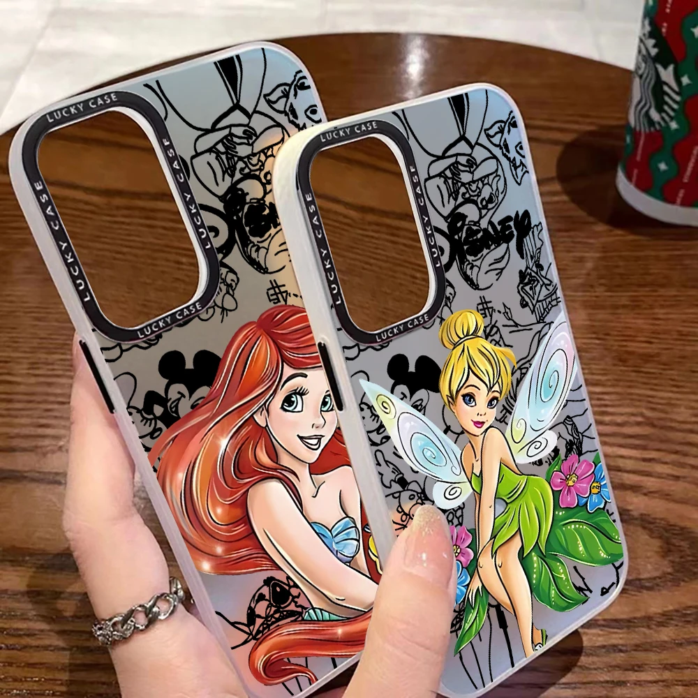Funda de teléfono de princesa de dibujos animados para Xiaomi Redmi 12C 10 10C 9 9A 9C 9T Note 12 11 10 8 7 Pro K40 A1 5G cubierta de lujo con gradiente mate