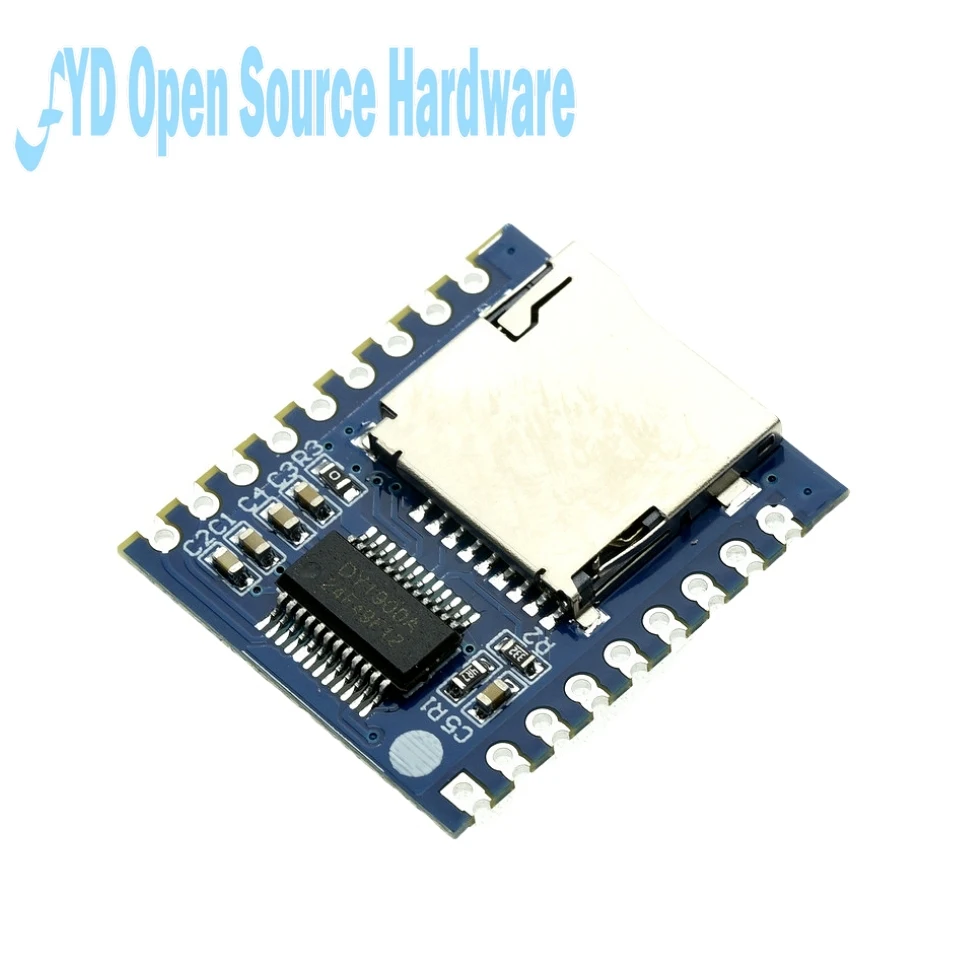 Módulo de voz de Control de puerto serie XY-V17B MCU IO Control SD/TF Tarjeta de enchufe Módulo MP3 Placa de reproducción