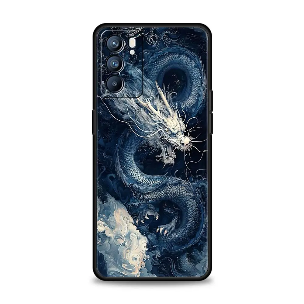 Funda de teléfono para Oppo Reno13 Reno12 Reno11 F Reno10 Pro A54 A53 A95 A76 A74 A57 A98 A80 A79 5G A78 4G serie de dragón de dibujos animados - imagen 3