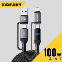 Essager Cable USB-C 100 W PD con Pantalla Digital