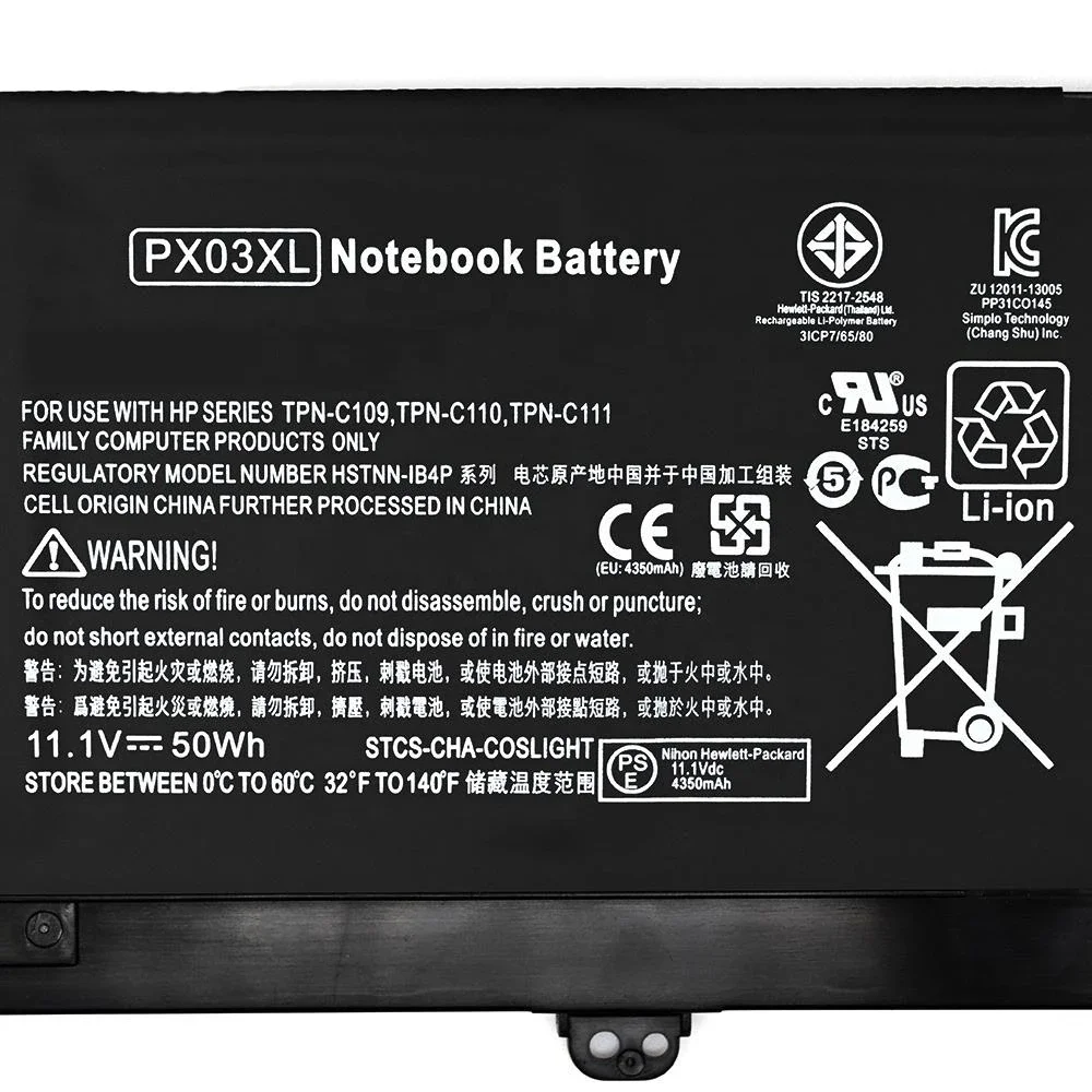 Nueva batería Original y genuina para ordenador portátil PX03XL 11,1 V 50Wh para HP Envy 14 Touchsmart M6 M6-k elegante libro 715050 -001 etc. - imagen 2
