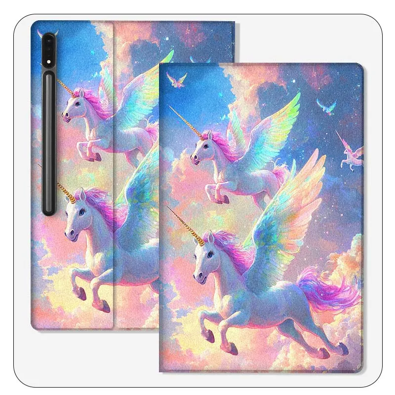 Caballo colorido arte Popular para Samsung Galaxy Tab S9 S10 S6 S7 S8 FE Plus Lite pulgadas funda plegable para tableta