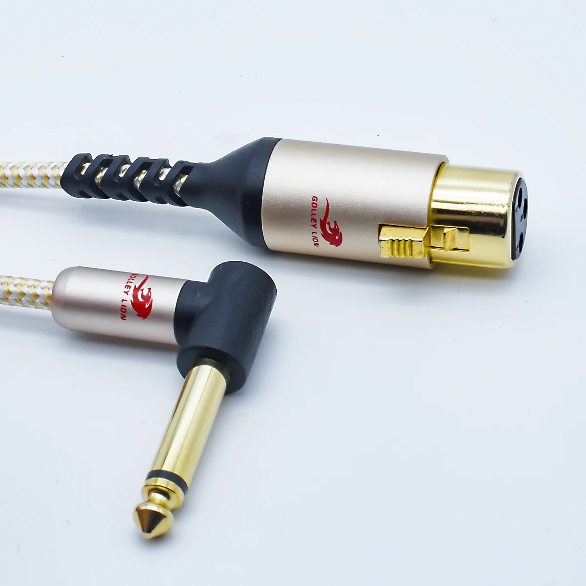 Cable de Audio SPC Premium, conector Regular hembra de 3 pines a conector TS MONO de 6,35mm para efectos de consola mezcladora, Cable de micrófono de 1M, 2M, 3M, 5M, 8M, 10M, 15M