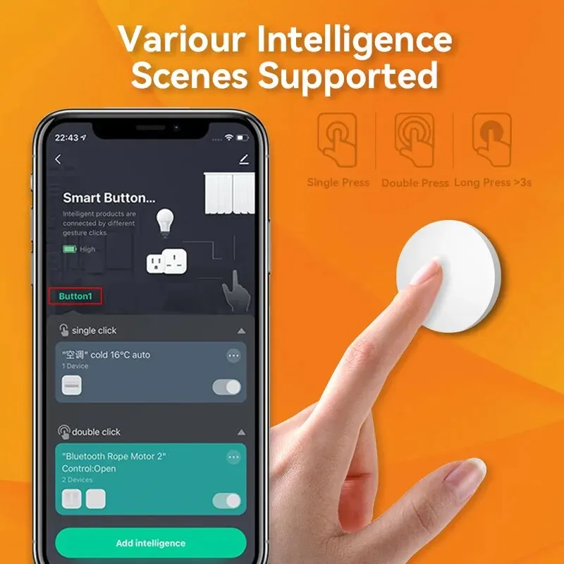 Interruptor de botón de escena inalámbrico inteligente Tuya Zigbee, control remoto, enlace multiescena, compatible con Alexa, Goolge, asistente de voz para el hogar - imagen 3
