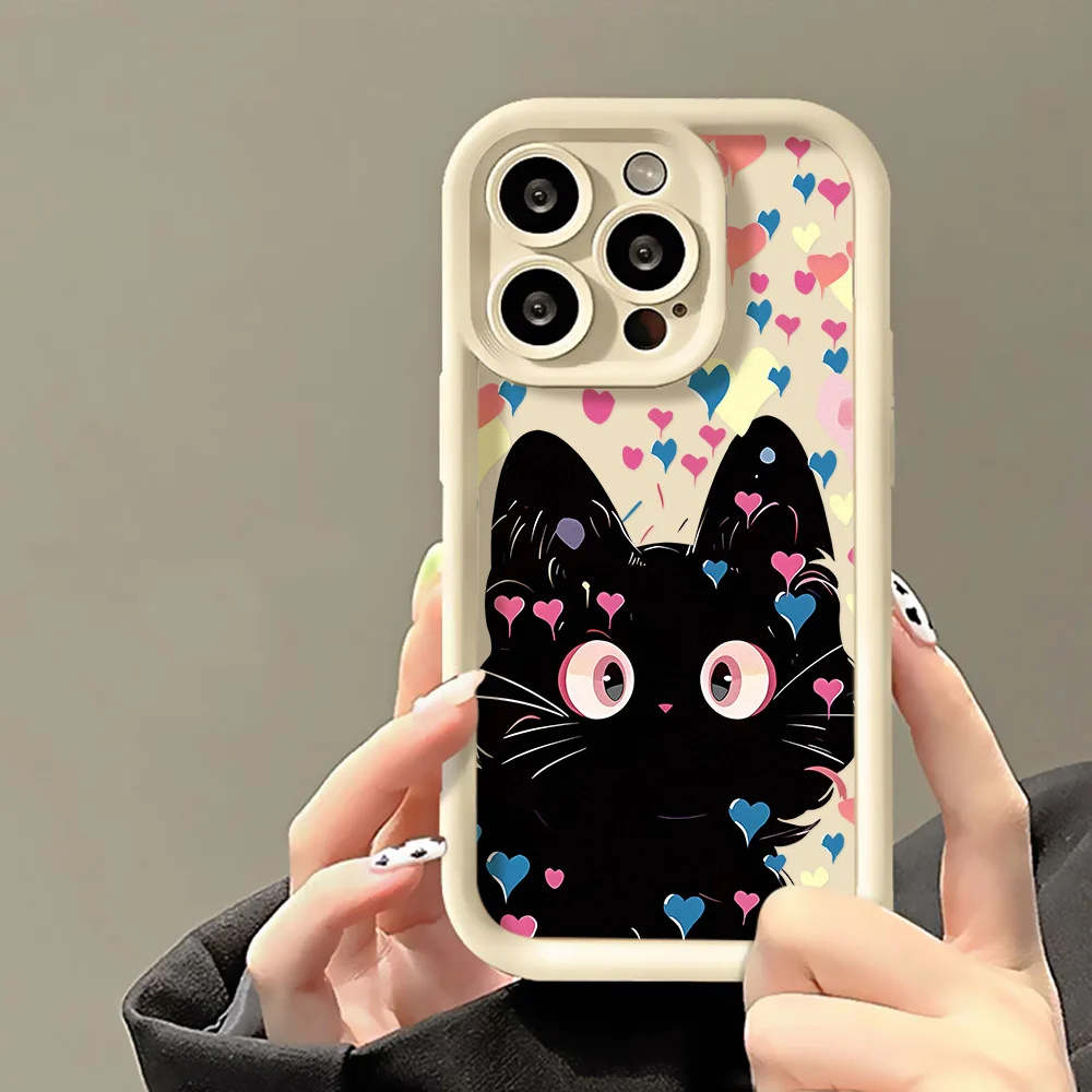 Funda de teléfono de silicona líquida para iPhone, 11, 13, 15 Pro Max, 14 Plus, 12, XR, X, XS, 7, 8, SE, 2020, 13Pro Max, 15 Pro Max, Fundas de Color sólido - imagen 3