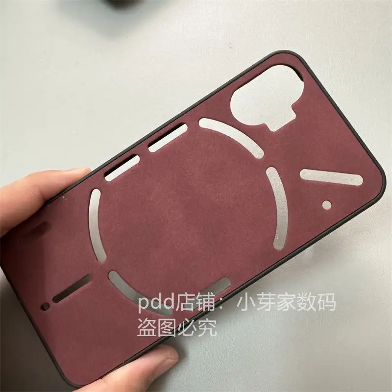 Funda de cuero de lujo para Nothing Phone 2, cubierta trasera para Nothing Phone 2, protección de cámara de silicona a prueba de golpes, Funda de parachoques - imagen 2