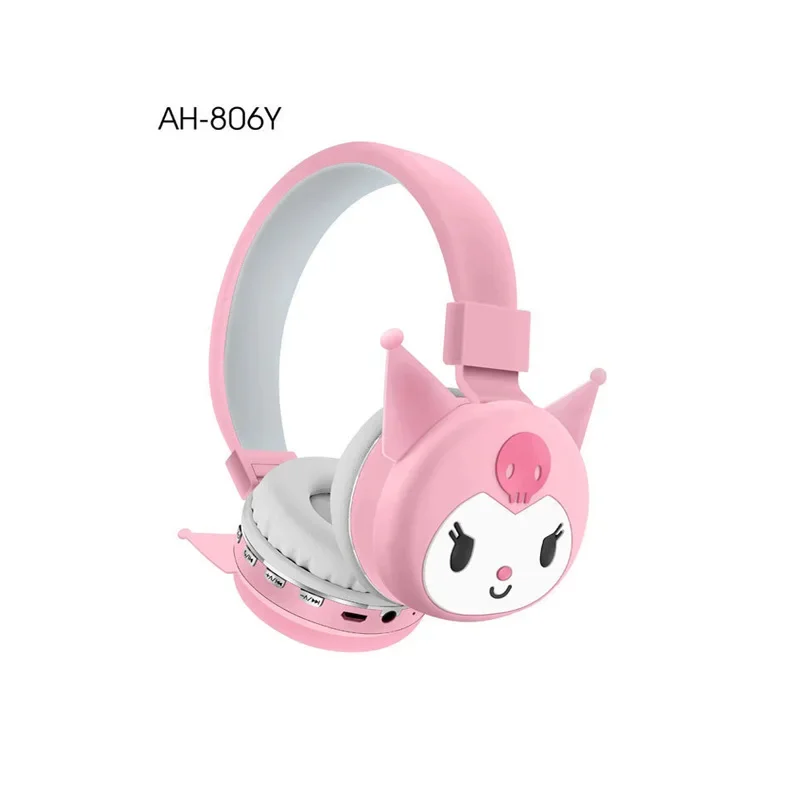 Sanrio Hello Kitty Kuromi auriculares Bluetooth auriculares inalámbricos dibujos animados con micrófono auriculares ligeros plegables para teléfonos portátiles - imagen 4