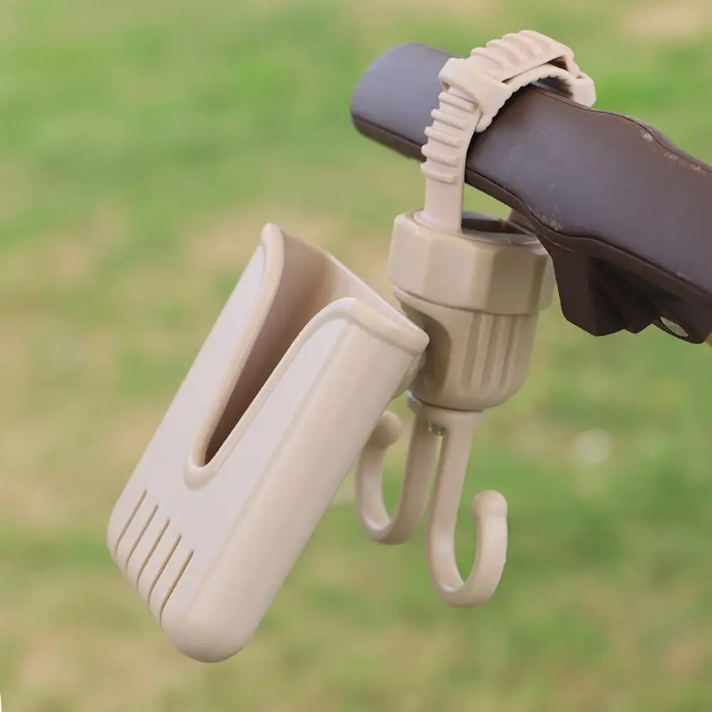 Gancho de soporte para teléfono extraíble, gancho para cochecito con rotación de 360 grados, organizador de soporte para teléfono para bolsas de compras, almacenamiento de doble función para bicicletas - imagen 2