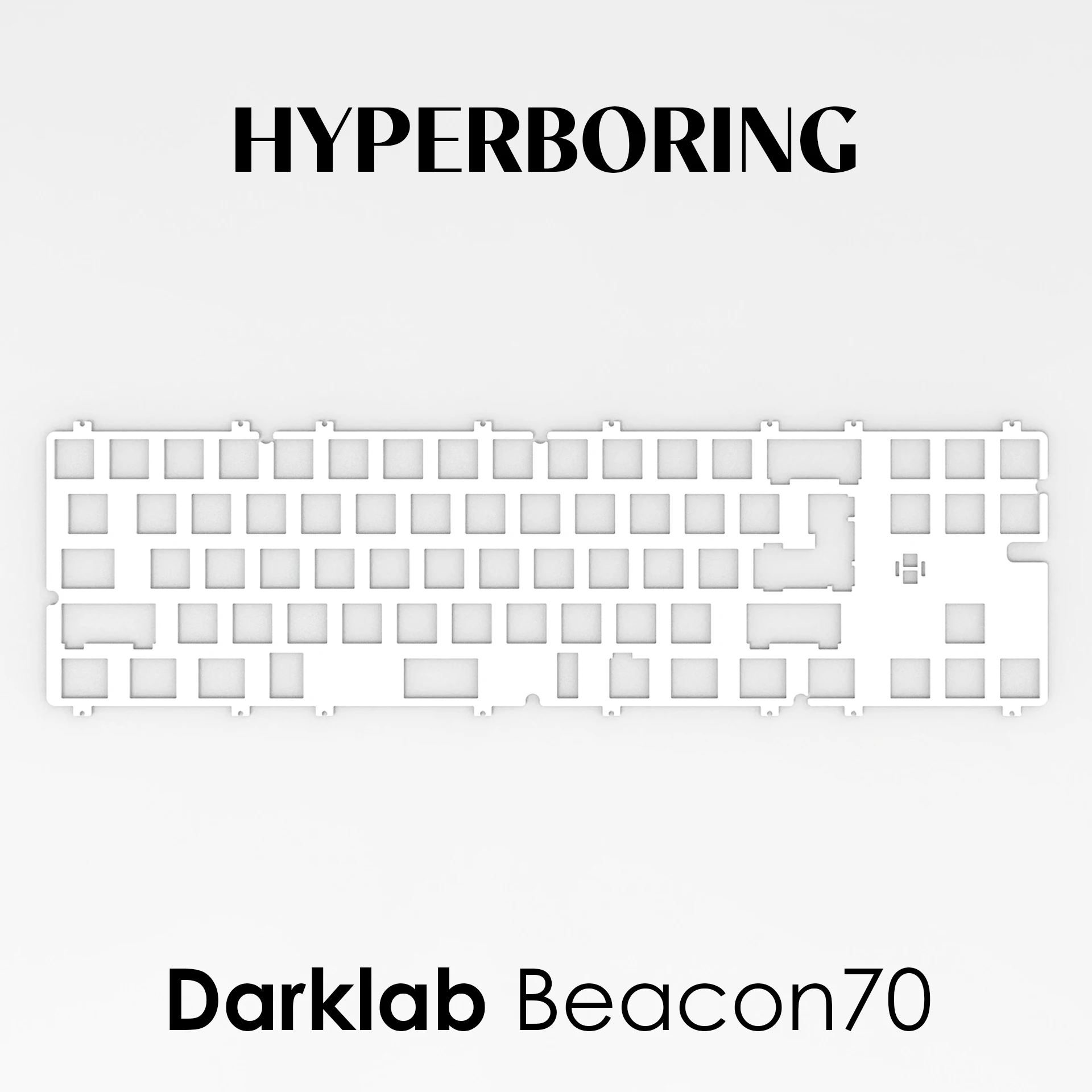 Placa de teclado Darklab Beacon70 PC PP FR4 Aluminio (para uso de puñaladas montadas en PCB) - imagen 2