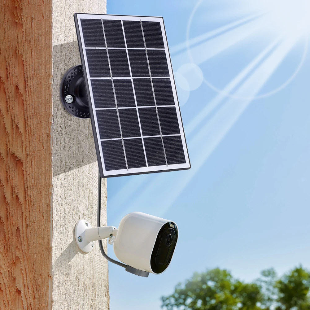 Panel de carga Solar de 5V y 10W, cargador de Panel Solar para cámara impermeable IP65, Cable de 9,8 pies/3M para Arlo Ultra/Ultra 2/Pro 5S/Pro 4/Pro 3 - imagen 2