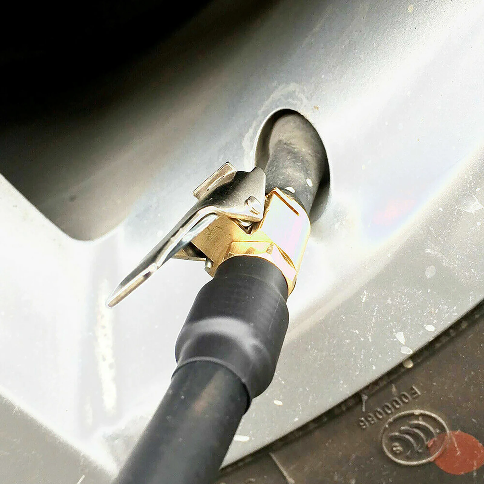 Portabrocas de aire de 8mm con bloqueo recto de flujo abierto, accesorios para automóviles para inflador de neumáticos, válvulas de neumáticos de camión de pasajeros, abrazadera de bloqueo, 2 uds. - imagen 2